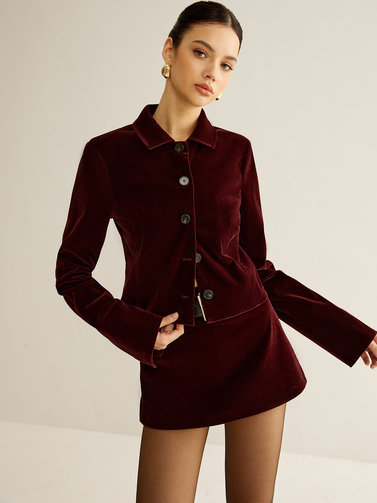 Blazer Court en Velours | Élégance et Confort pour Toutes Occasions