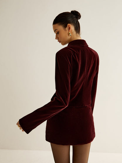 Blazer Court en Velours | Élégance et Confort pour Toutes Occasions