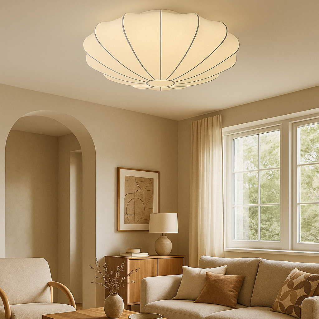 Lampe de Plafond Moderne et Élégante | Design Sculptural et Atmosphère Chaleureuse