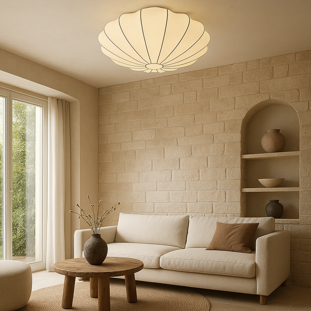 Lampe de Plafond Moderne et Élégante | Design Sculptural et Atmosphère Chaleureuse