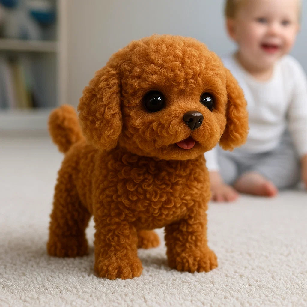 Jouet en Peluche Interactif de Chiot | Compagnon Doux et Écologique pour Tous les Âges