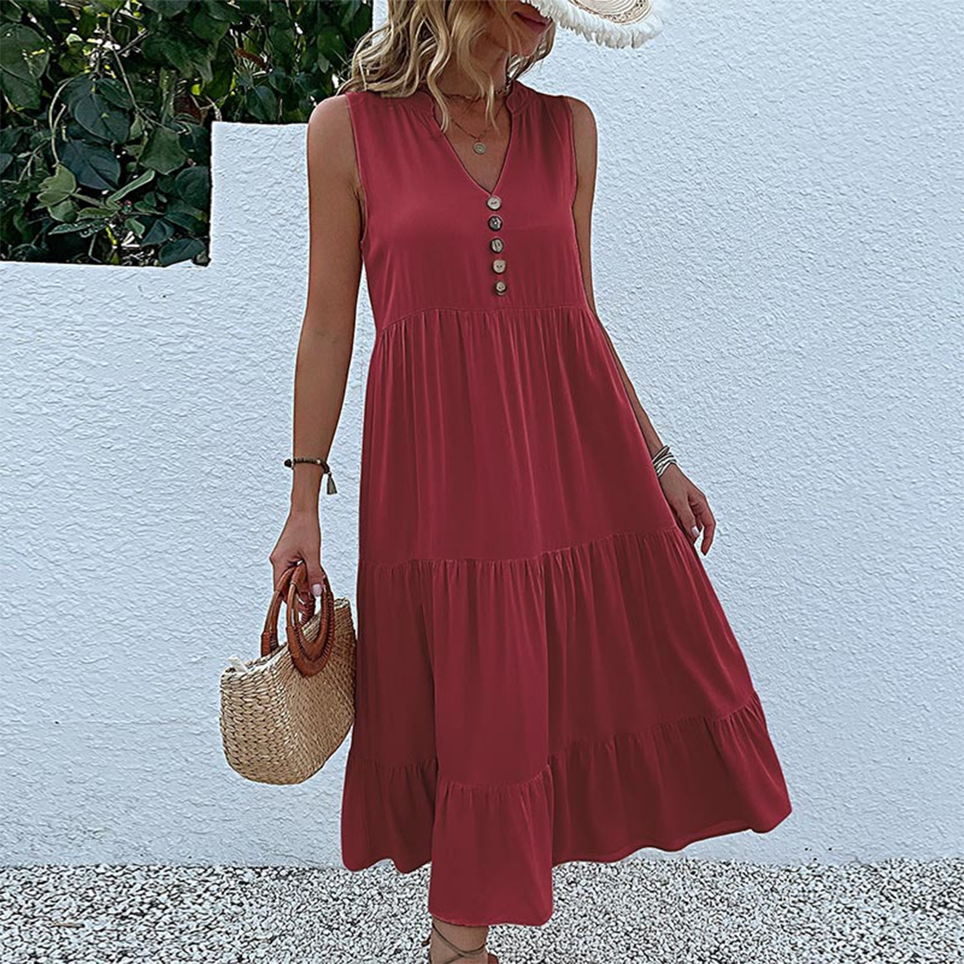 Robe d'été Boho pour Femmes | Ourlet Froncé et Confortable