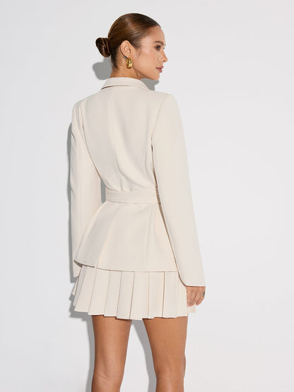 Blazer Ajusté Femme à Taille Cintrée | Élasticité et Ceinture Incluses