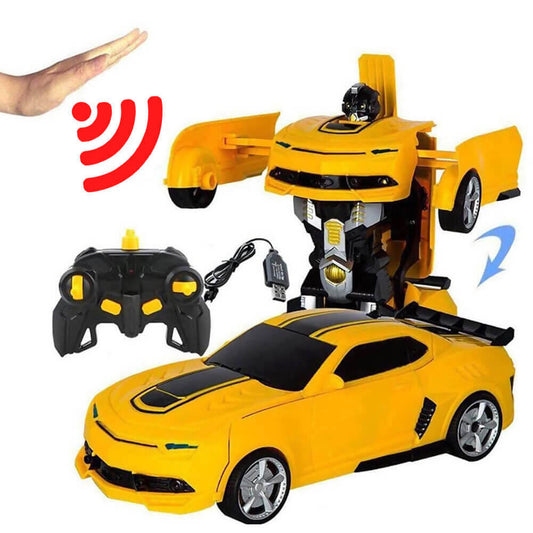 Voiture Robot Télécommandée Transformable | Jouet Amusant avec Lumières et Musique
