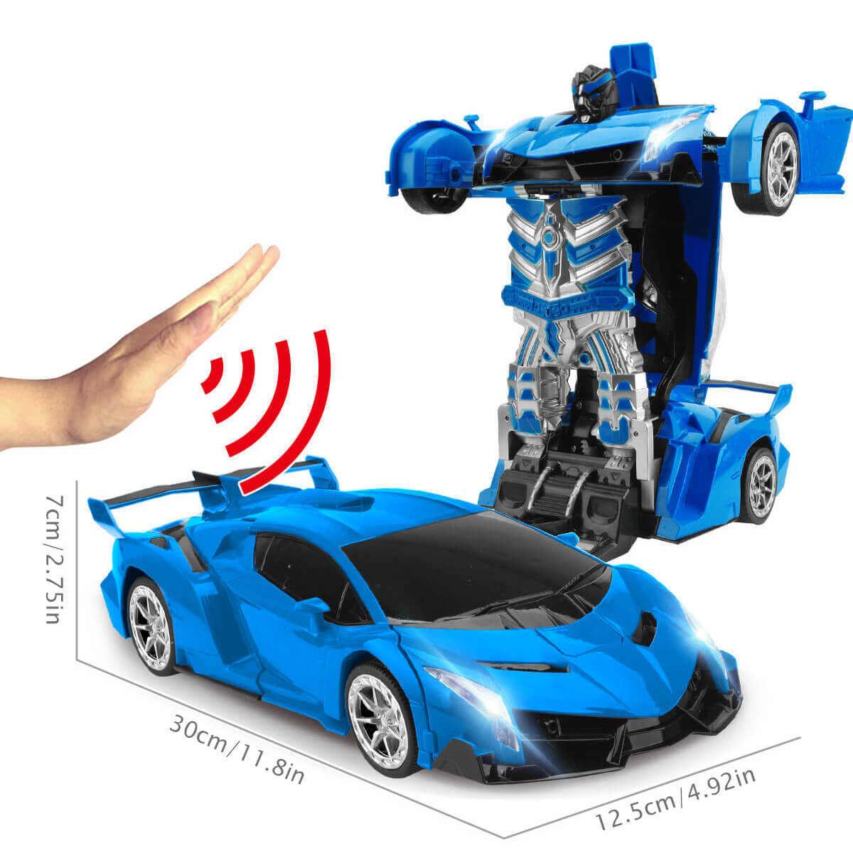 Voiture Robot Télécommandée Transformable | Jouet Amusant avec Lumières et Musique