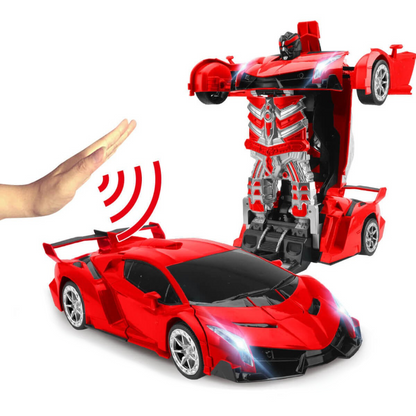 Voiture Robot Télécommandée Transformable | Jouet Amusant avec Lumières et Musique