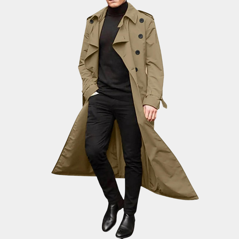 Manteau Trench Résistant à l'Eau pour Hommes | Élégance et Protection pour l'Automne