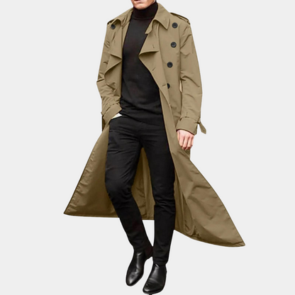 Manteau Trench Résistant à l'Eau pour Hommes | Élégance et Protection pour l'Automne