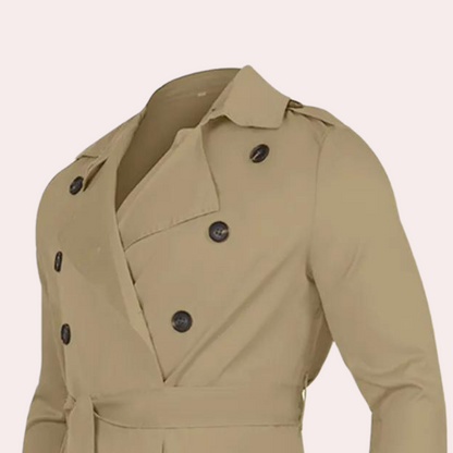Manteau Trench Résistant à l'Eau pour Hommes | Élégance et Protection pour l'Automne
