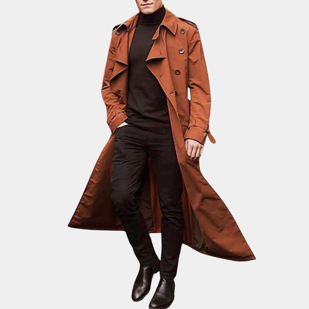 Manteau Trench Résistant à l'Eau pour Hommes | Élégance et Protection pour l'Automne