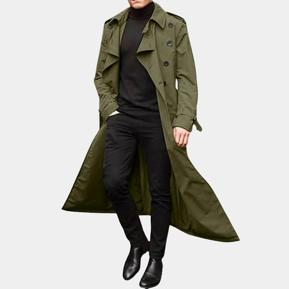 Manteau Trench Résistant à l'Eau pour Hommes | Élégance et Protection pour l'Automne