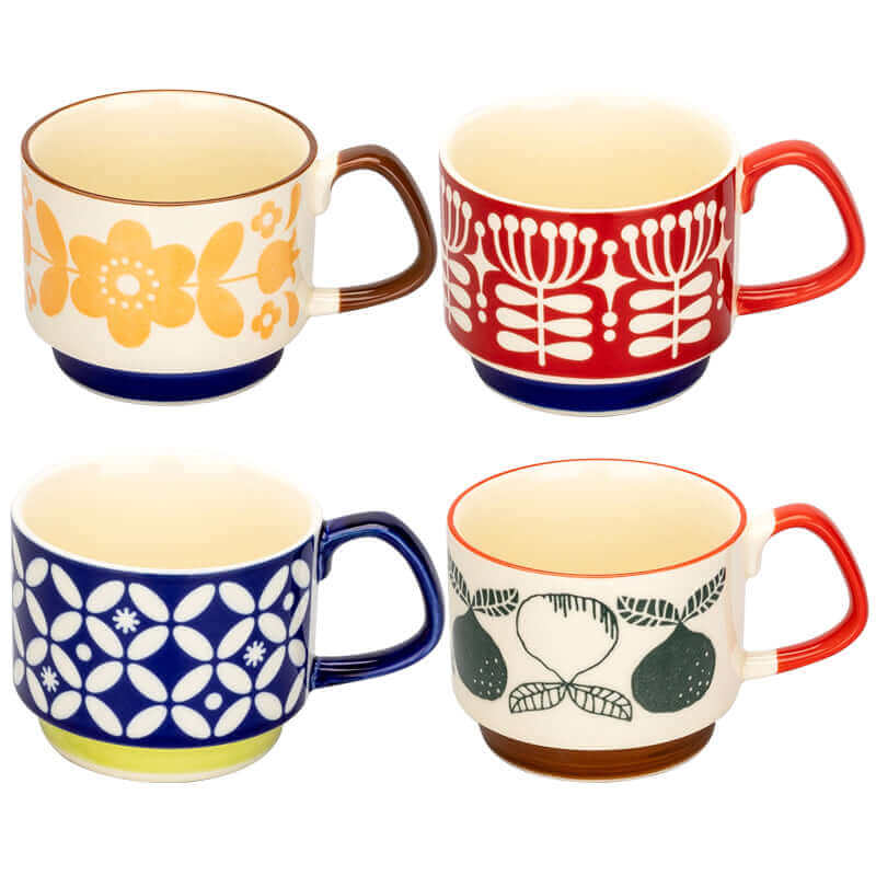 Tasses à Café en Céramique Rétro | Design Unique et Pratique