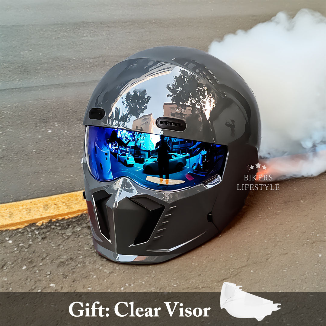 Casque de Moto Rétro Sécure | Coque ABS et Confort Optimal