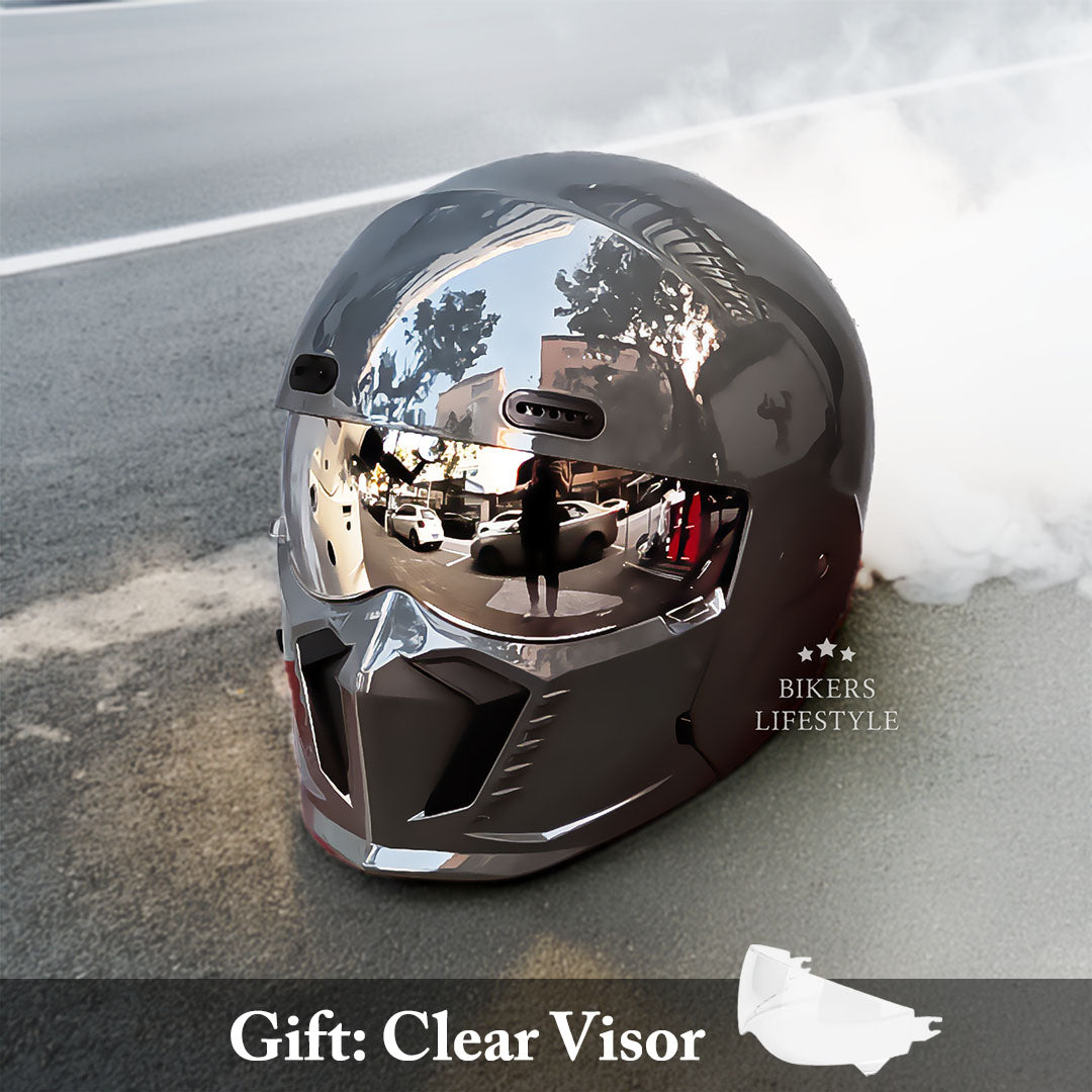 Casque de Moto Rétro Sécure | Coque ABS et Confort Optimal