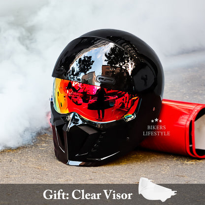 Casque de Moto Rétro Sécure | Coque ABS et Confort Optimal