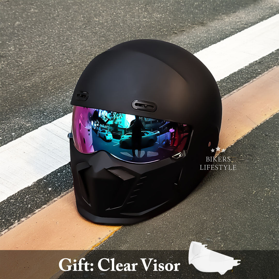 Casque de Moto Vintage Sécurisé | Confort et Protection pour Longs Trajets