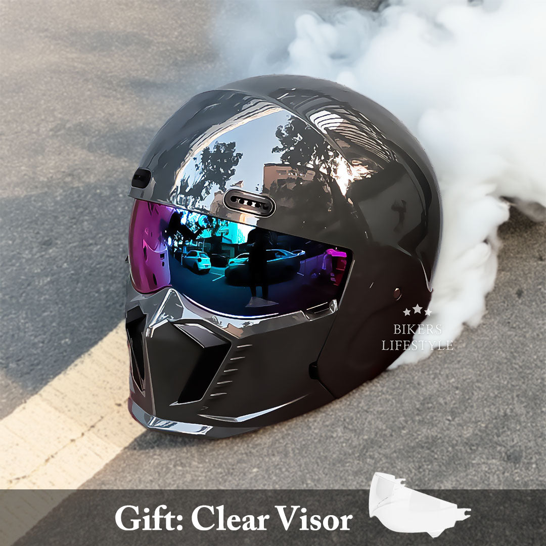 Casque de Moto Vintage Sécurisé | Confort et Protection pour Longs Trajets