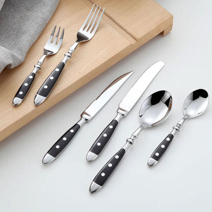 Couverts en Acier Inoxydable Vintage | Ensemble Élégant et Durable pour Repas