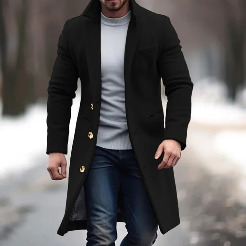 Veste en Laine Mélangée pour Hommes | Élégante et Chaude pour l'Hiver