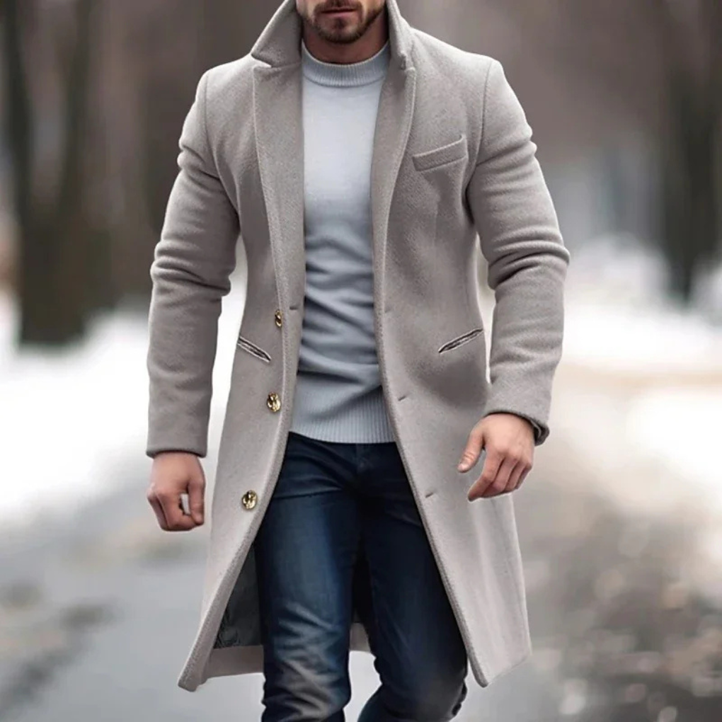 Veste en Laine Mélangée pour Hommes | Élégante et Chaude pour l'Hiver