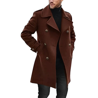 Manteau Peacoat d'Hiver pour Hommes | Élégance Classique à Double Boutonnage