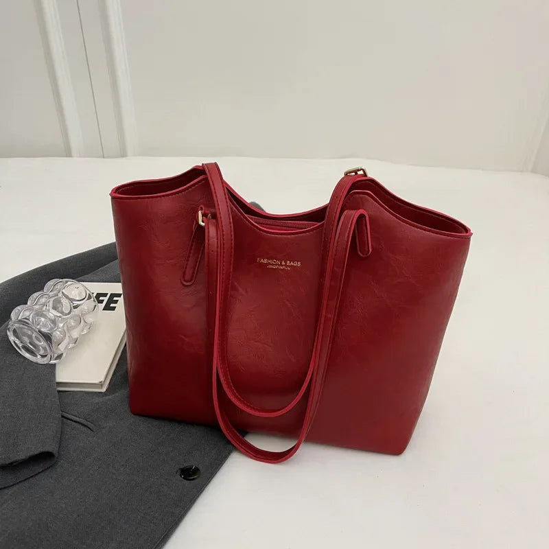 Sac fourre-tout en Cuir Vegan | Élégant et Spacieux pour Usage Quotidien