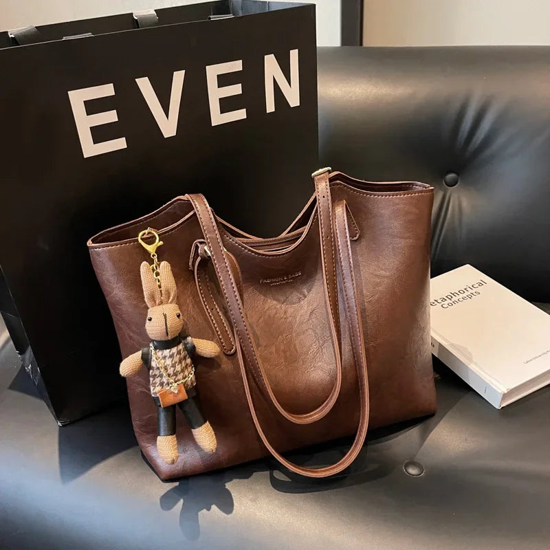 Sac fourre-tout en Cuir Vegan | Élégant et Spacieux pour Usage Quotidien