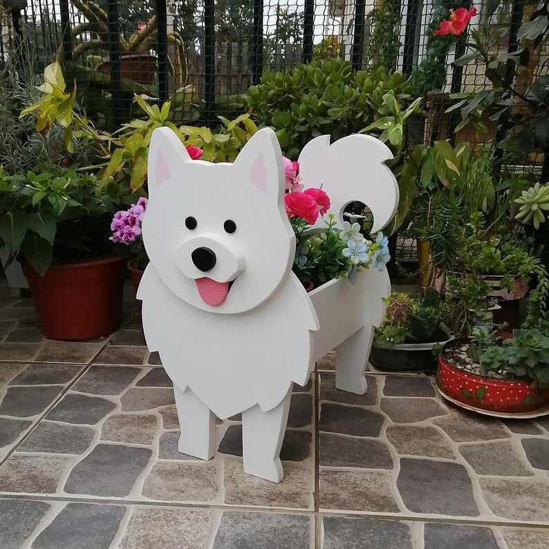Pot de Fleurs Thème Chiens | Décoratif et Durable pour Intérieur/Extérieur