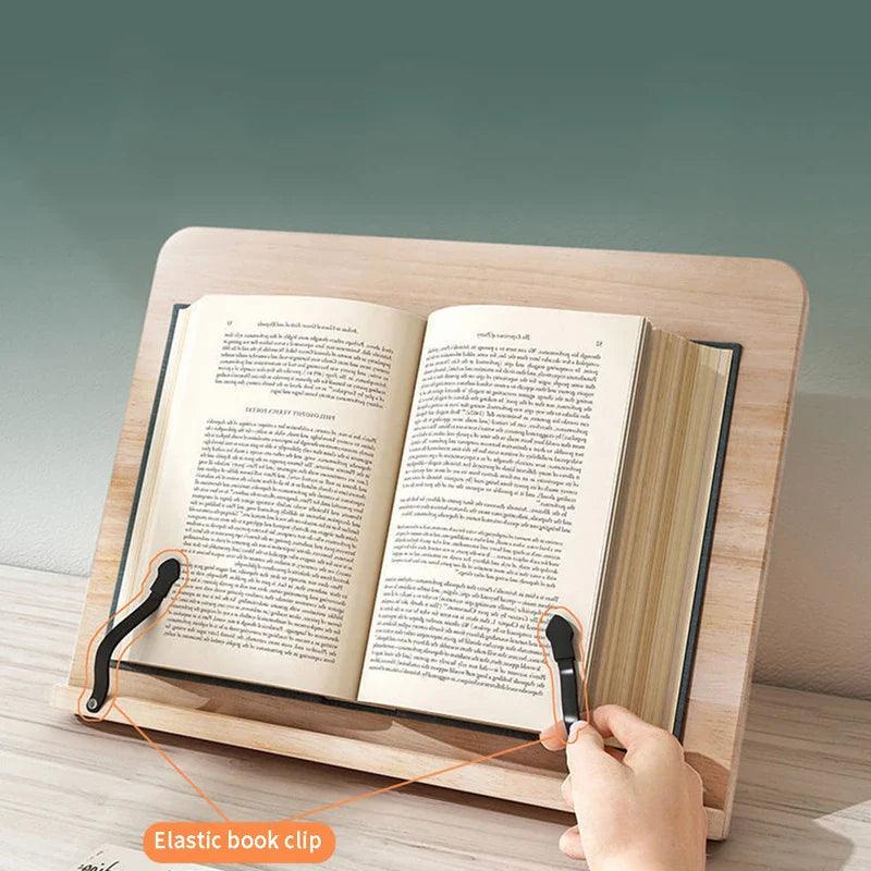 Support de Lecture en Bois | Réglable et Pliable pour Confort Ultime