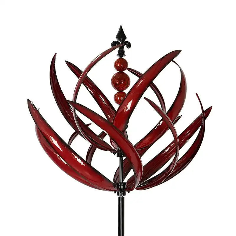 Sculpture d'art cinétique éolienne | Élégant Moulin à Vent en Métal