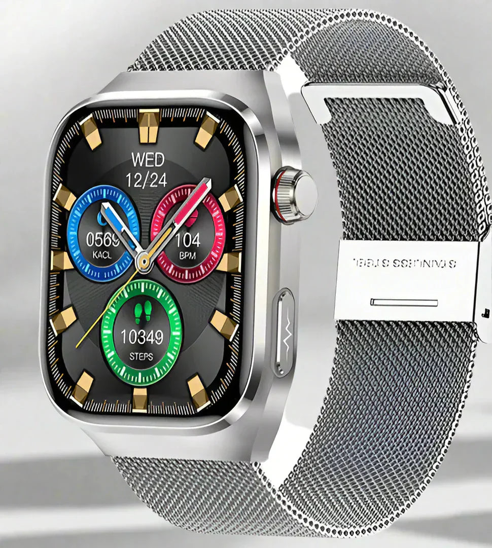Montre Connectée Santé avec Suivi ECG | Écran AMOLED 2,04 Pouces Étanche