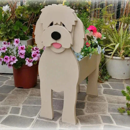 Pot de Fleurs Thème Chiens | Décoratif et Durable pour Intérieur/Extérieur