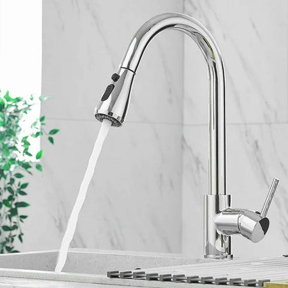 Robinet de Cuisine Pull-Down Noir | Élégance et Flexibilité au Quotidien