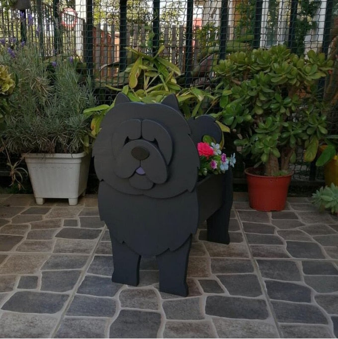Pot de Fleurs Thème Chiens | Décoratif et Durable pour Intérieur/Extérieur
