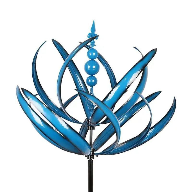 Sculpture d'art cinétique éolienne | Élégant Moulin à Vent en Métal