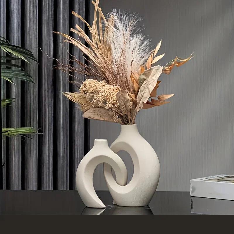 Vases en Céramique Moderne | Ensemble Élégant pour Décoration Intérieure
