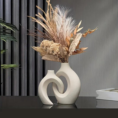 Vases en Céramique Moderne | Ensemble Élégant pour Décoration Intérieure