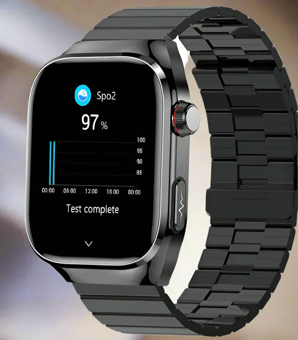 Montre Connectée Santé avec Suivi ECG | Écran AMOLED 2,04 Pouces Étanche