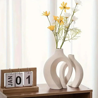 Vases en Céramique Moderne | Ensemble Élégant pour Décoration Intérieure