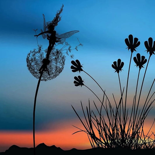 Sculpture de Fée en Métal pour Jardin | Art Résistant aux Intempéries et Magique