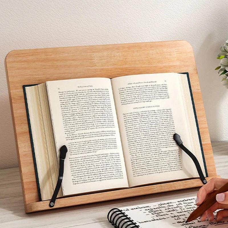 Support de Lecture en Bois | Réglable et Pliable pour Confort Ultime
