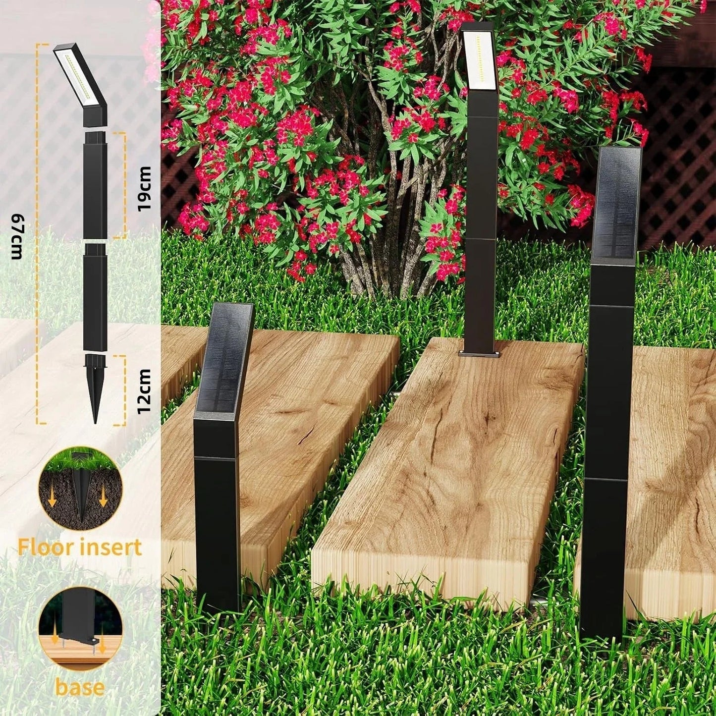 Lampes Solaire de Jardin | Éclairage Extérieur Étanche et Ajustable