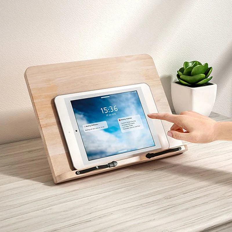 Support de Lecture en Bois | Réglable et Pliable pour Confort Ultime