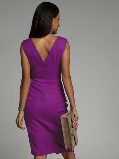 Robe Mini Élégante pour Femmes | Décolleté en V et Bretelles Spaghetti