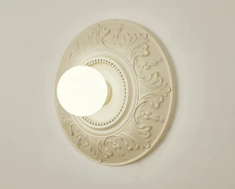 Lampe Vintage Ronde Blanche | Éclairage Rétro pour Intérieurs Sophistiqués