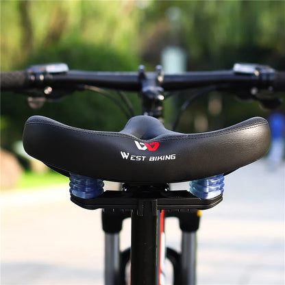 Selle de Vélo Confortable pour Longue Distance | Coussin Élargi et Absorption des Chocs