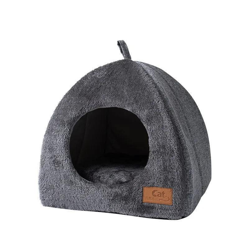 Maison pour Chat Fermée en Velours | Confort Ultime et Design Douillet