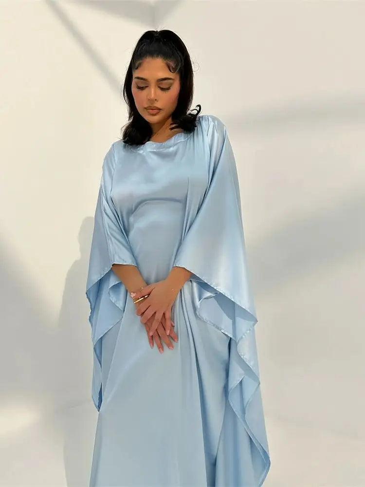 Robe Maxi Élégante pour Femmes | Manches en Cape et Confort Optimal