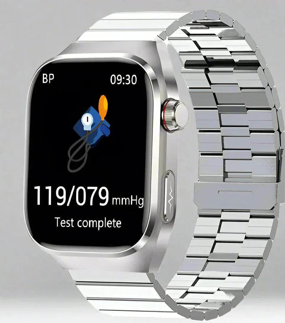 Montre Connectée Santé avec Suivi ECG | Écran AMOLED 2,04 Pouces Étanche