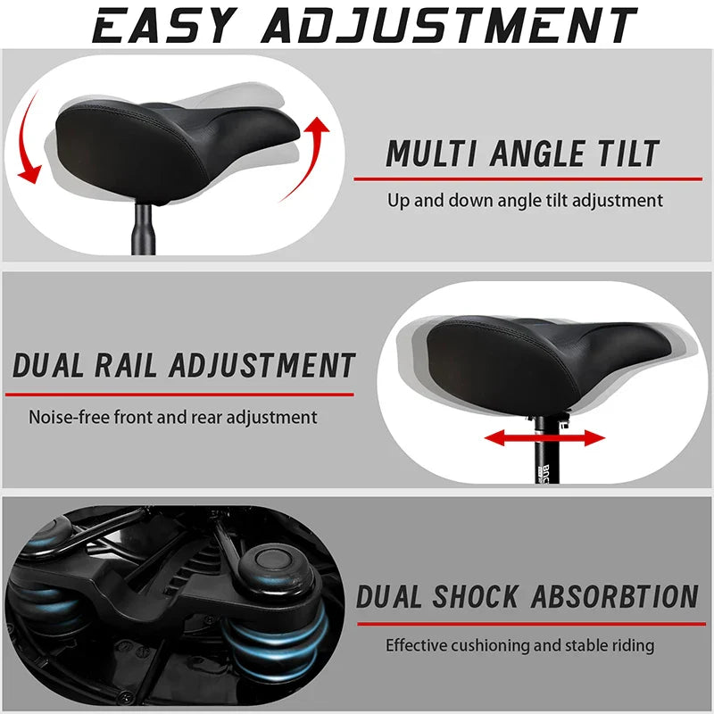 Selle de Vélo Confortable | Design Étanche et Absorption des Chocs
